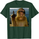 Funny Smiling Monkey Meme Curious Ape Brainrot Gift T-Shirt - T-Shirt | Forest
