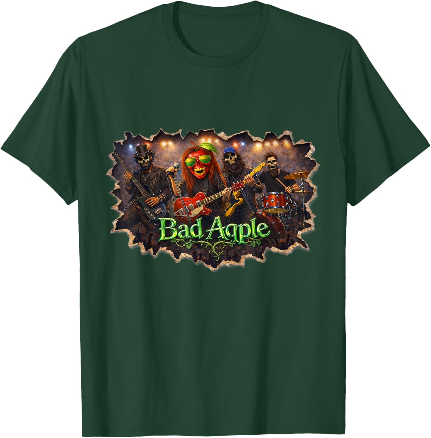 Bad Aqple Band T-Shirt - T-Shirt | Forest