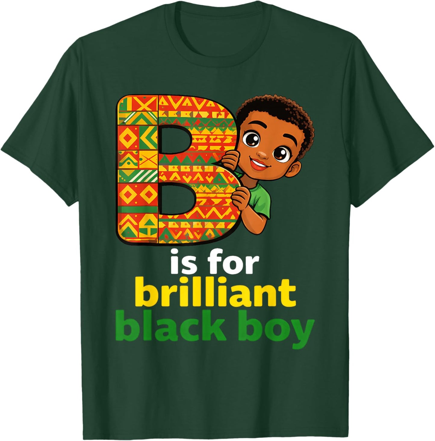 I'm Black History Month Shirt Boys Kids African American T-Shirt - T-Shirt | Forest