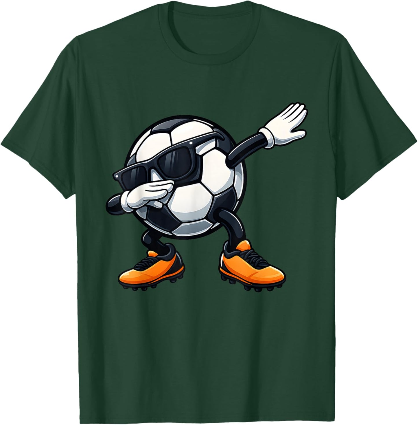 Cute Dabbing Sunglasses Football Soccer Ball Cartoon Funny T-Shirt - T-Shirt | Forest