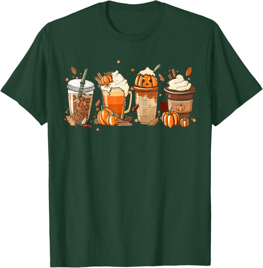 Pumpkin Spice Latte, Fall Coffee, Pumpkin Spice,Thanksgiving T-Shirt - T-Shirt | Forest