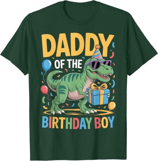 Daddy of The Birthday Party Outfit Dinosaur Squad Dad T-Shirt - T-Shirt | Forest