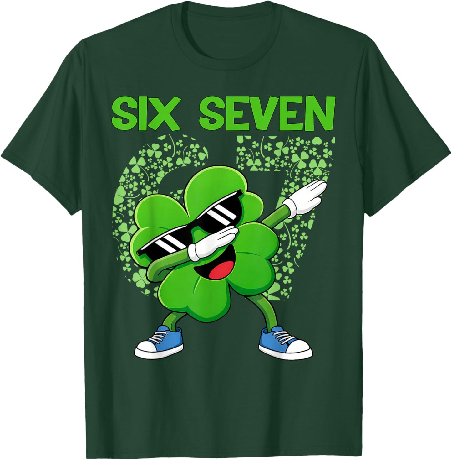 67 Six Seven 6 7 Meme Cute Shamrock Patrick's Day Men Boys T-Shirt - T-Shirt | Forest