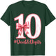 Double Digits Pink Coquette 10th Birthday Girl 10 Years Old T-Shirt - T-Shirt | Forest