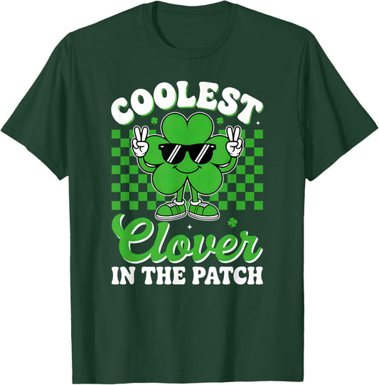 Coolest Clover in The Patch St Patricks Day Irish Boys Kids T-Shirt - T-Shirt | Forest