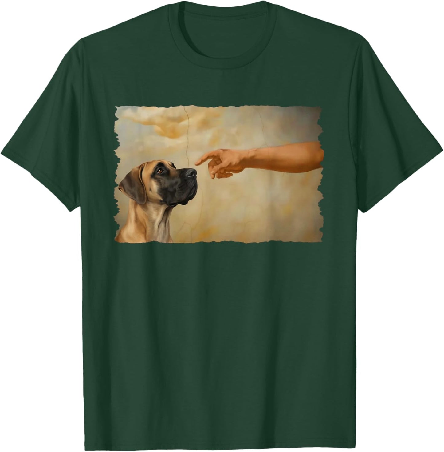 God Creates Great Fawn Great Dane Dog Lover T-Shirt - T-Shirt | Forest