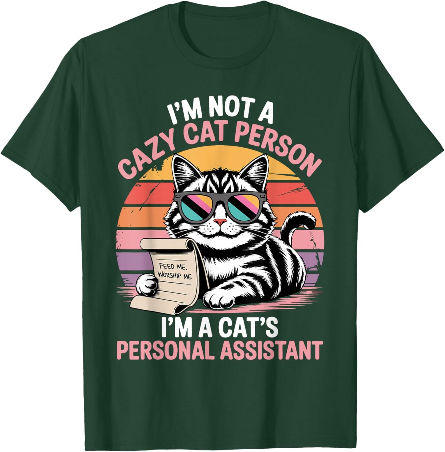 Vintage Cat Lover or Cat Person Funny Cat Lady T-Shirt - T-Shirt | Forest