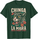Chinga La Migra Funny Floral Cat Graphic Meme T-Shirt - T-Shirt | Forest