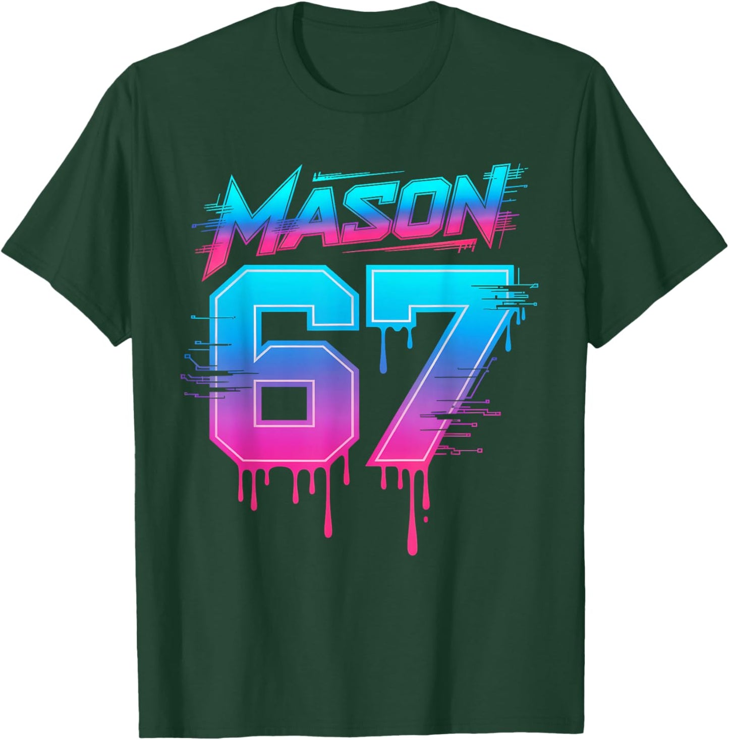 Mason 67 Drip Aesthetic T-Shirt - T-Shirt | Forest