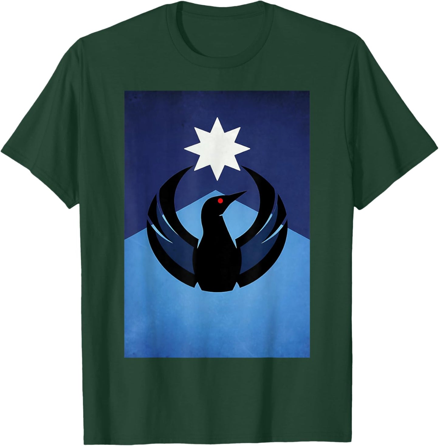 Minnesota Rebel Loon New MN State Flag T-Shirt - T-Shirt | Forest