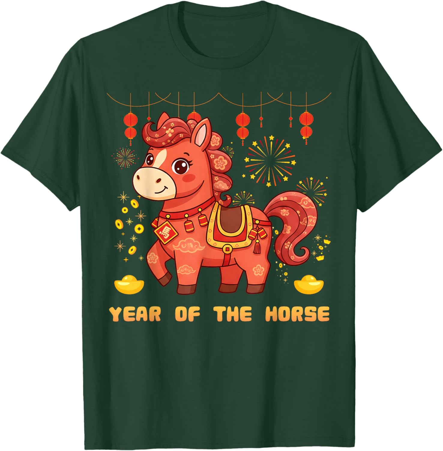 Chinese New Year 2026 Year of The Horse Toddler Kids T-Shirt - T-Shirt | Forest
