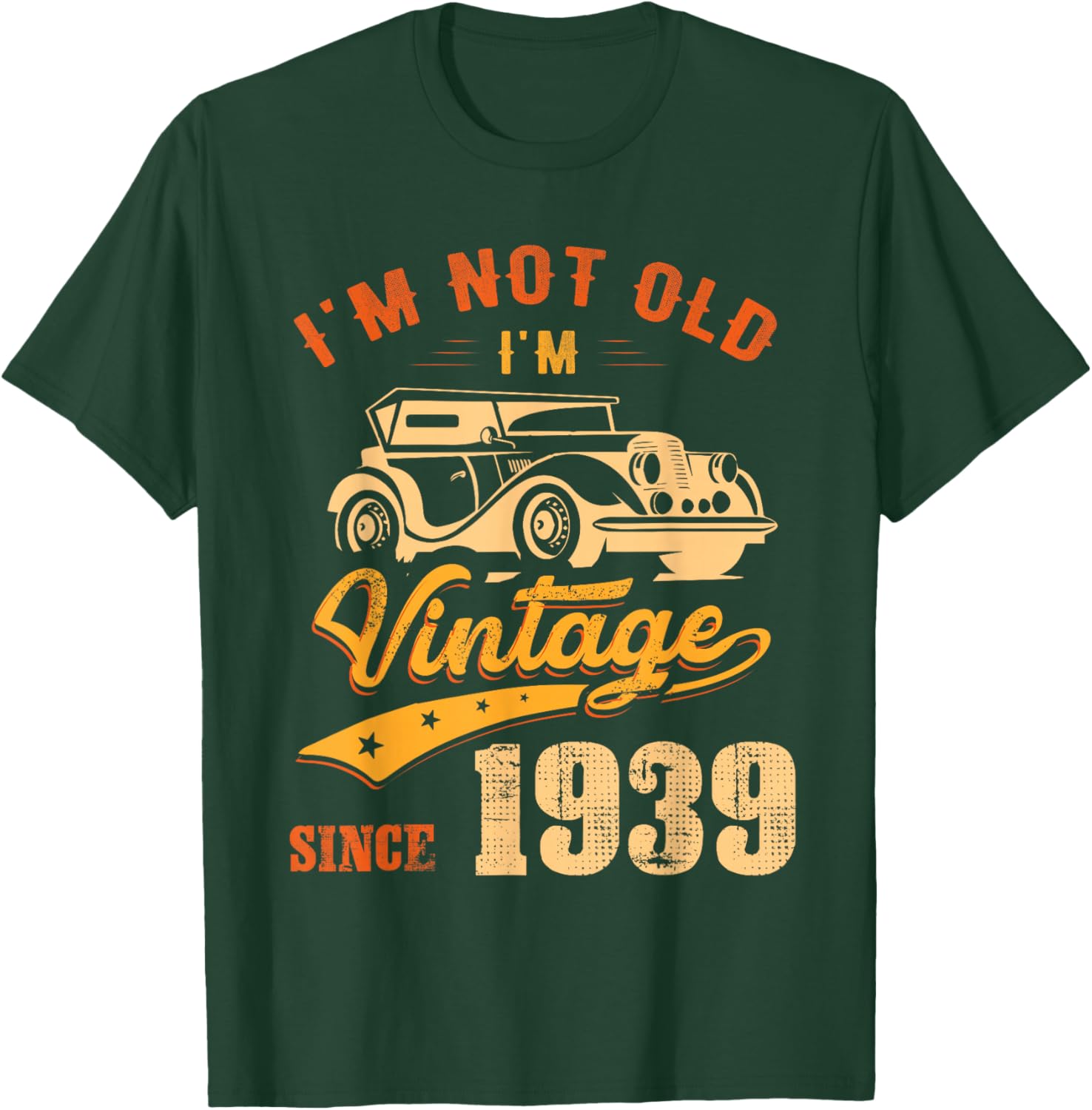87th Birthday Gift I'm Vintage Since 1939 87 Years Old T-Shirt - T-Shirt | Forest