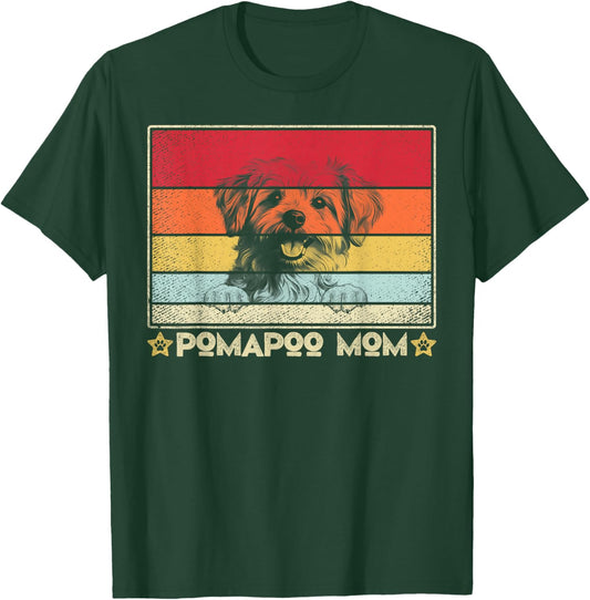 Pomapoo Mom Classic Retro Vintage Style T-Shirt - T-Shirt | Forest