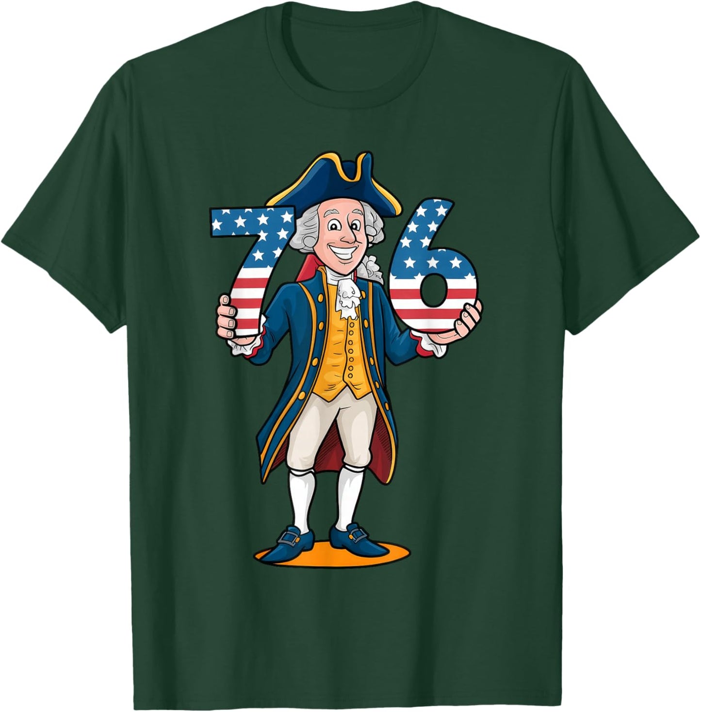 Six Seven 6 7 7 6 George Washington Teacher American T-Shirt - T-Shirt | Forest