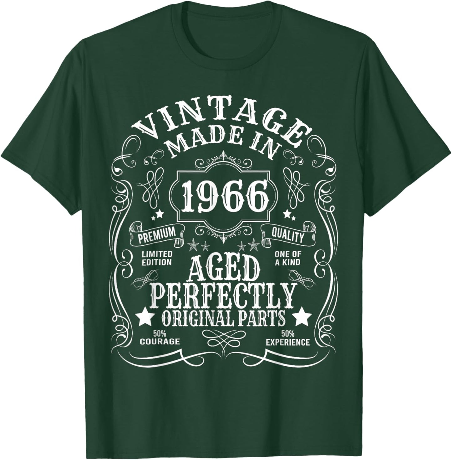 60th Birthday Man Woman 60 Years 1966 Decorative Gift Funny T-Shirt - T-Shirt | Forest