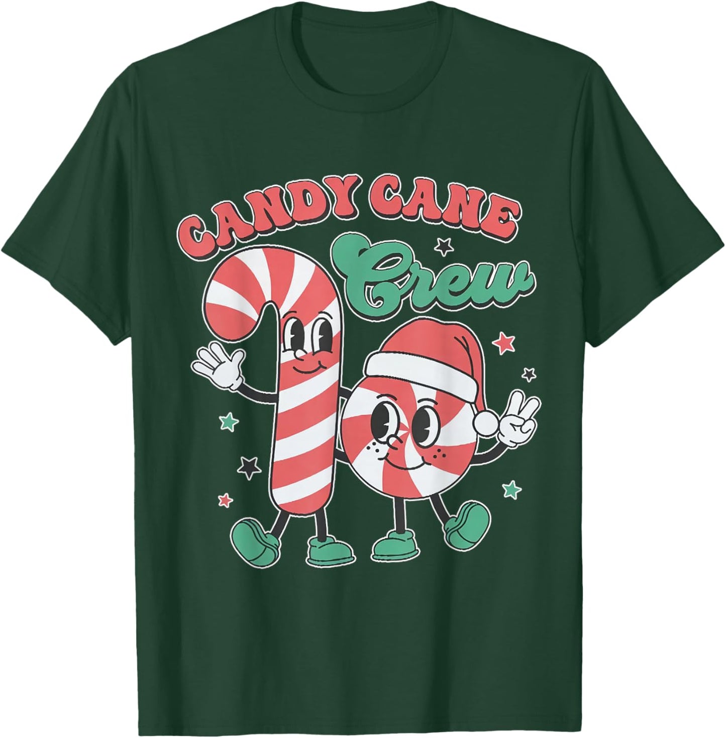 Candy Cane Crew - Funny Christmas Holiday Men Women T-Shirt - T-Shirt | Forest