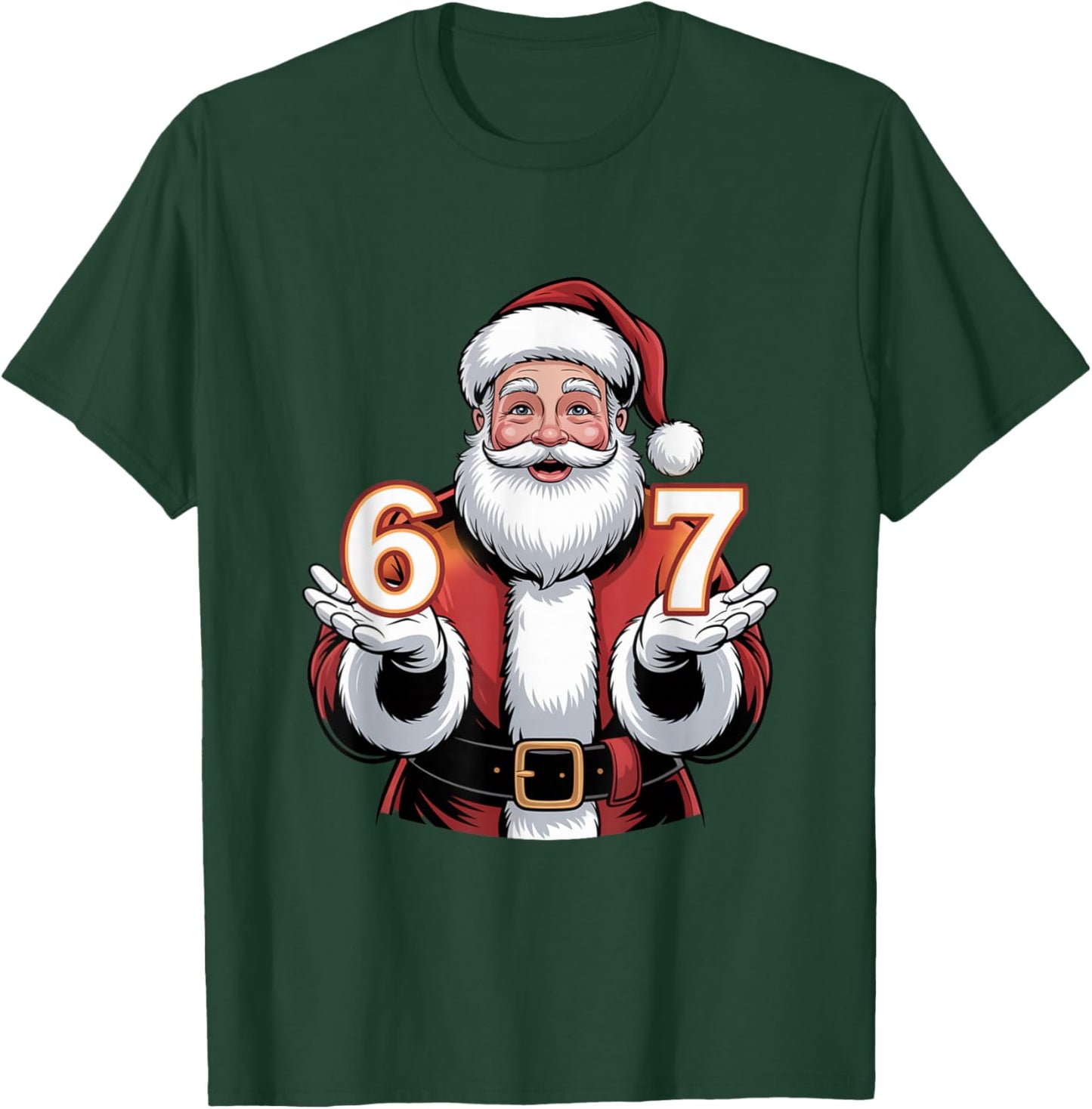 Christmas 67 Funny Xmas Six Seven Ugly Sweater 6-7 T-Shirt - T-Shirt | Forest