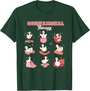Occupational Therapy Valentine's Day Silly Goose OT OTA T-Shirt - T-Shirt | Forest
