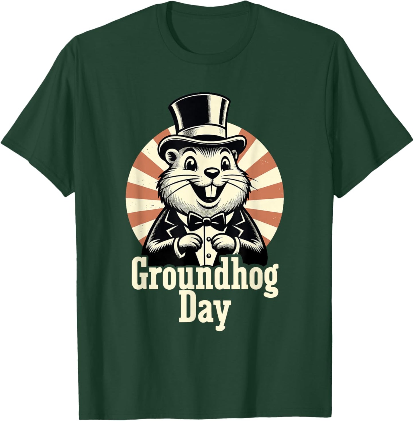 Punxy Phil's Groundhog Day February 2nd Holiday Retro T-Shirt - T-Shirt | Forest