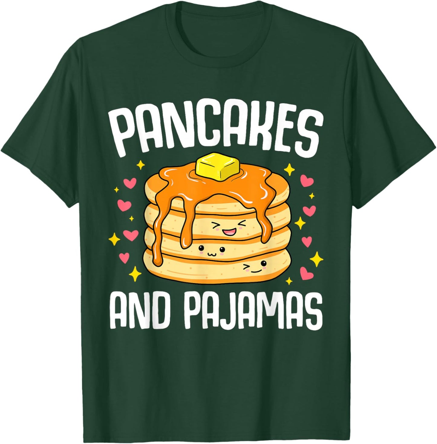 Pancakes and Pajamas Funny Cute Kawaii Pancake Lover Toddler T-Shirt - T-Shirt | Forest