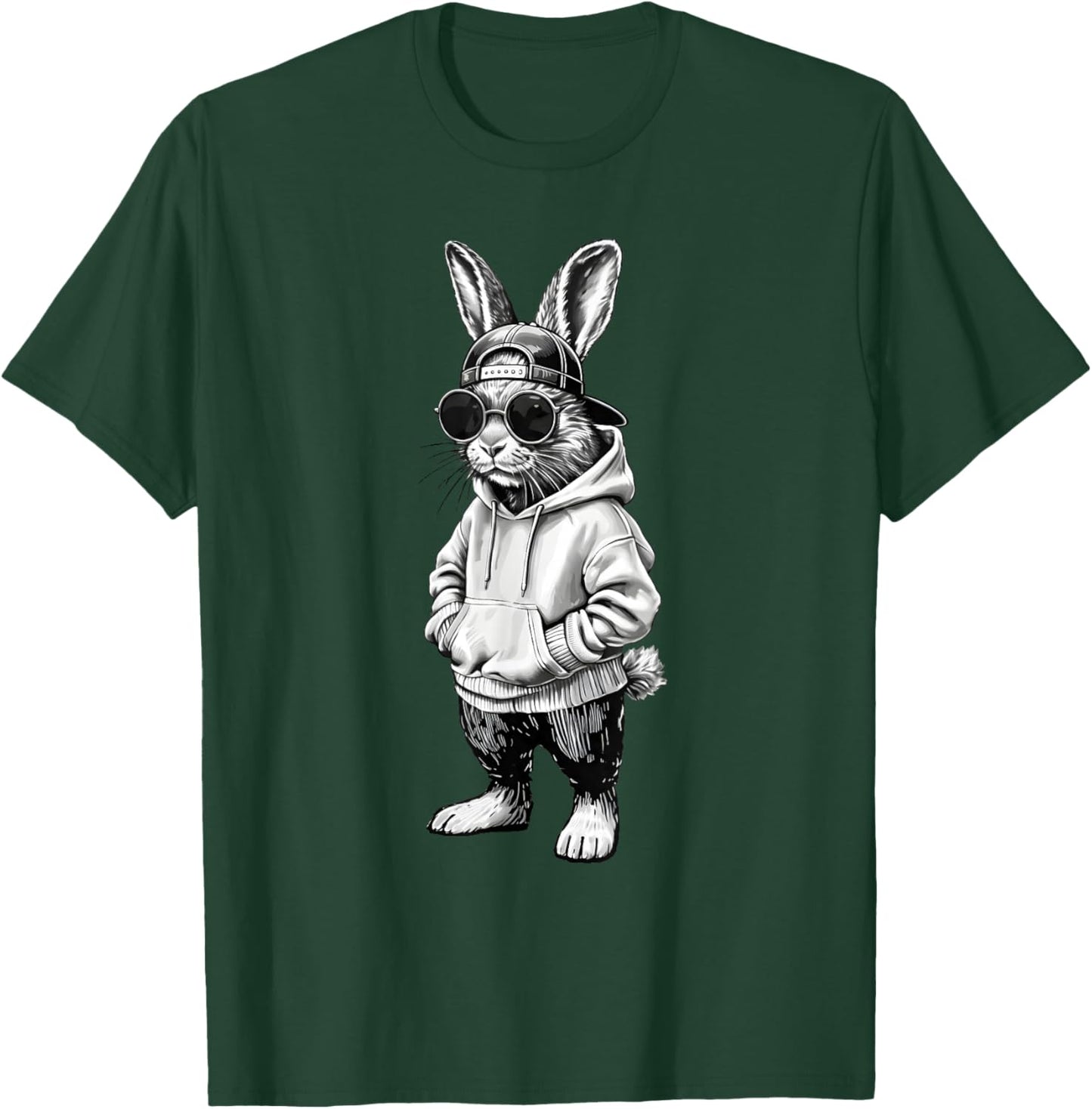 Happy Easter Rabbit Bunny Sunglasses Cap Boys Men Kids T-Shirt - T-Shirt | Forest
