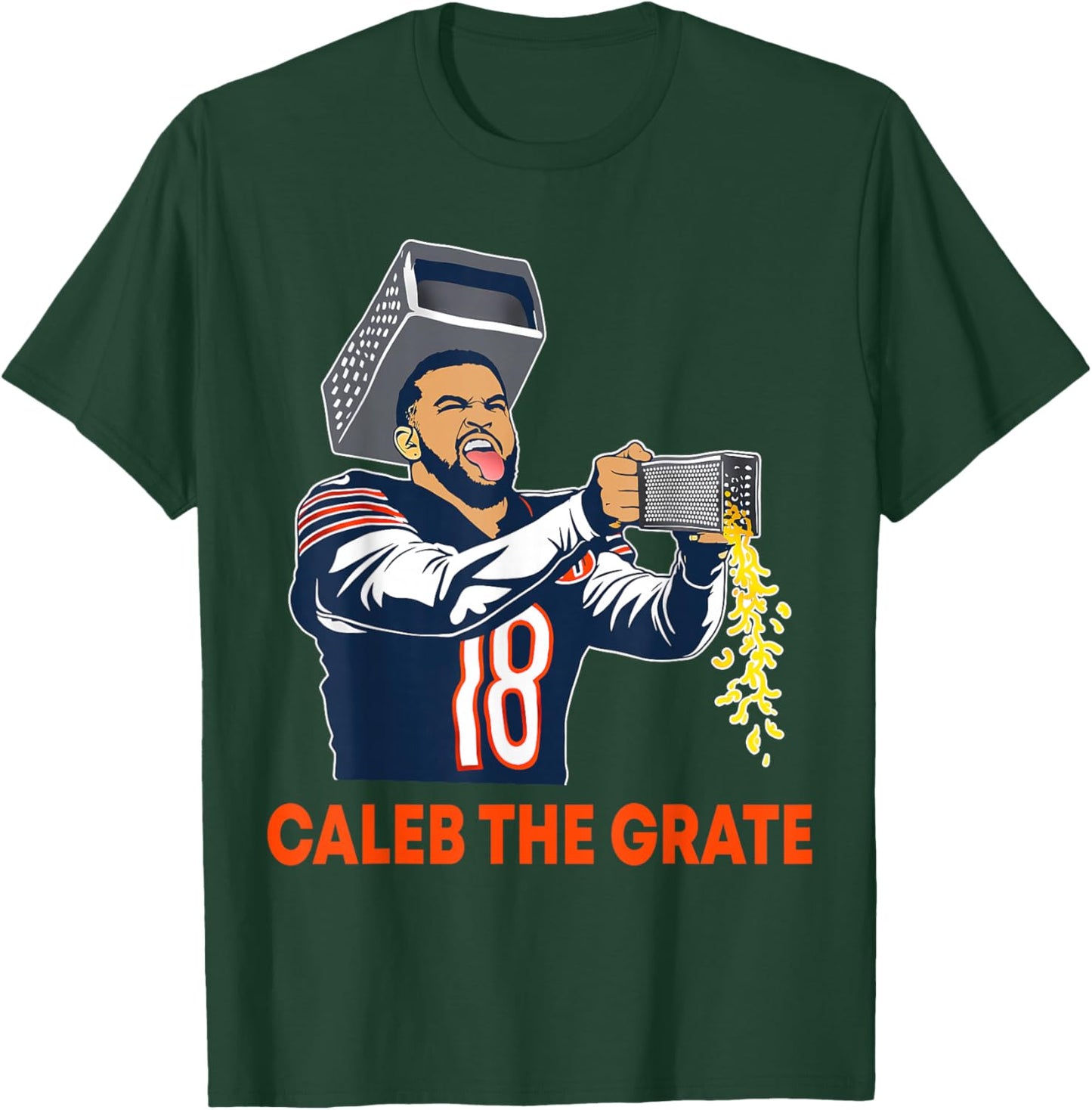 Caleb The Grate Game Day Football Cheese Grater Funny Meme T-Shirt - T-Shirt | Forest