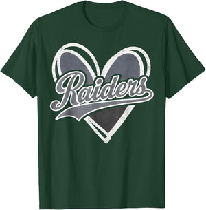 Raiders Heart Name Vintage Retro Men Women Girl Kid T-Shirt - T-Shirt | Forest