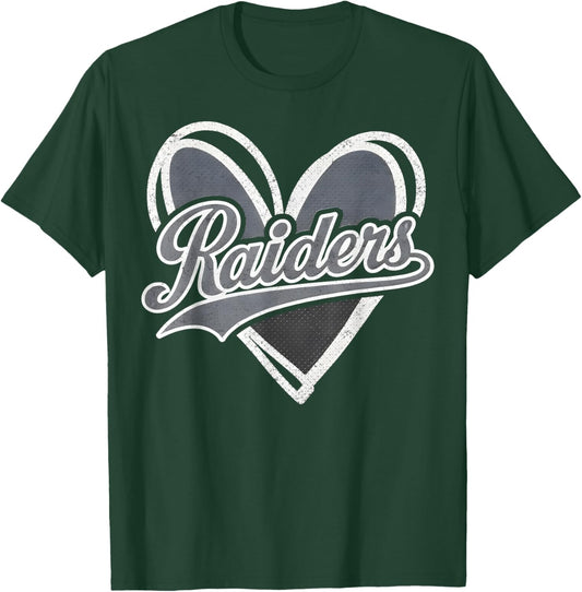 Raiders Heart Name Vintage Retro Men Women Girl Kid T-Shirt - T-Shirt | Forest