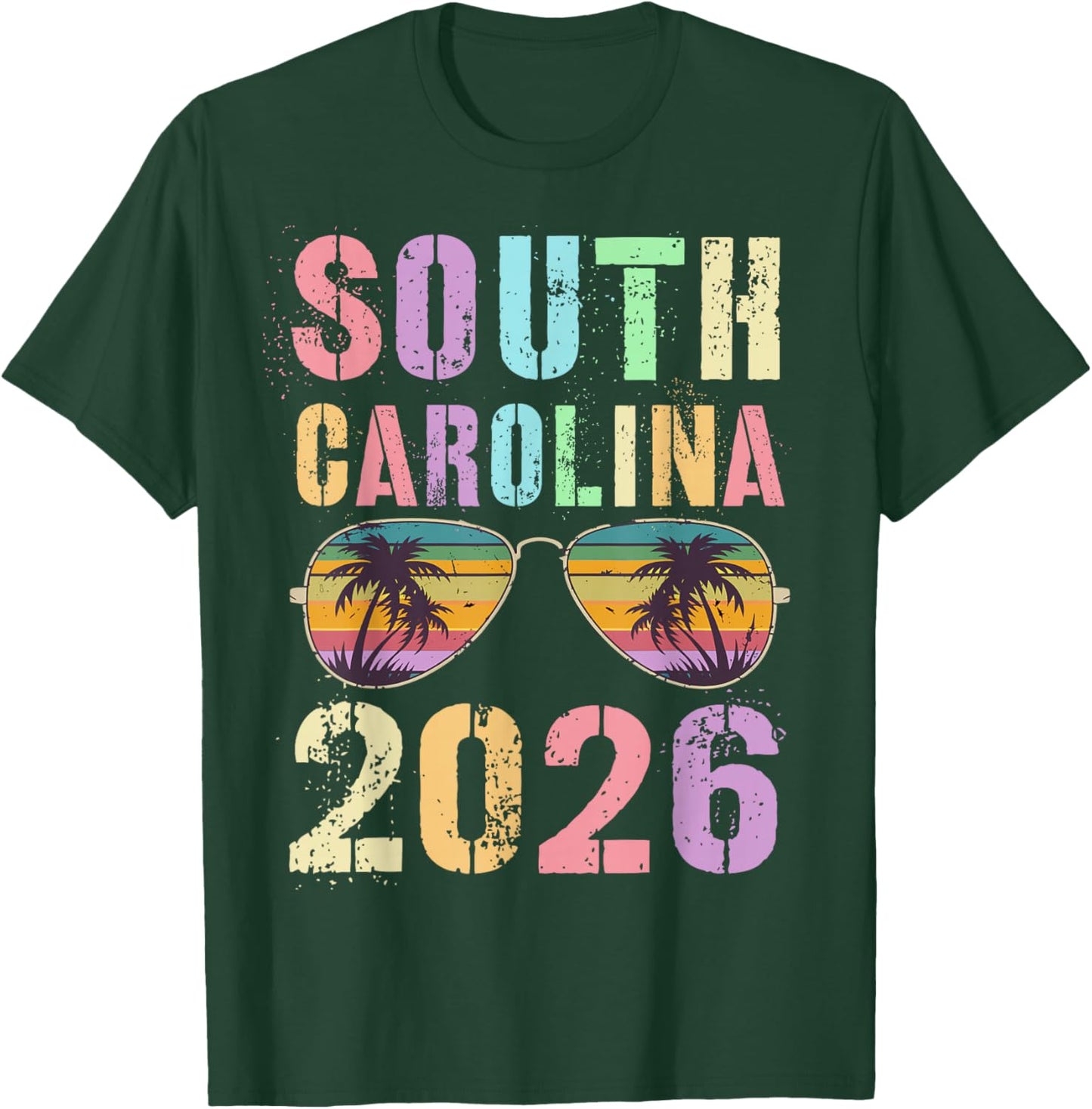 Cute South Carolina 2026 Vacay Travel Vacation All Girls T-Shirt - T-Shirt | Forest
