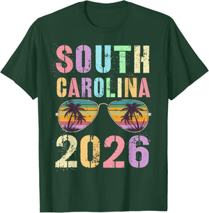 Cute South Carolina 2026 Vacay Travel Vacation All Girls T-Shirt - T-Shirt | Forest