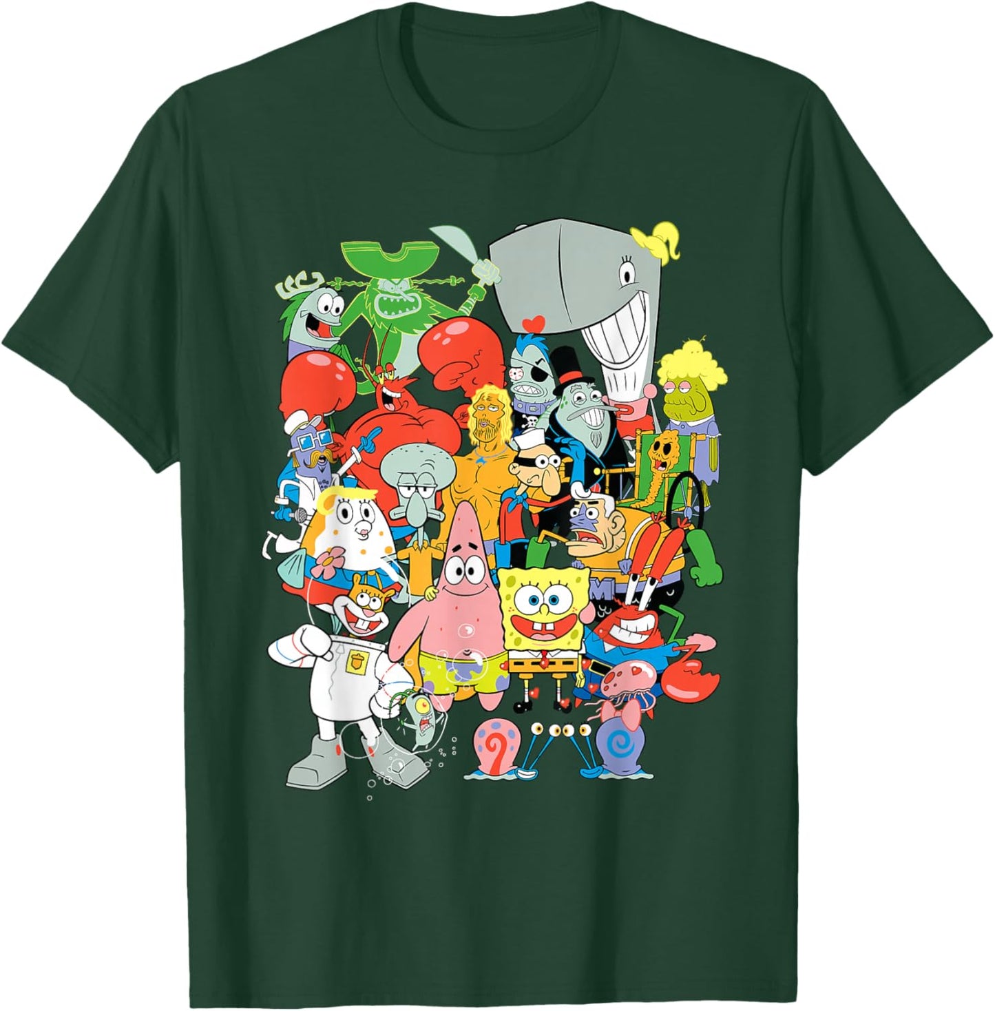 Spongebob Squarepants Cast of Characters T-Shirt - T-Shirt | Forest