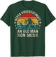 Never Underestimate an Old Man On Skis - Skiing (On Back) T-Shirt - T-Shirt | Forest