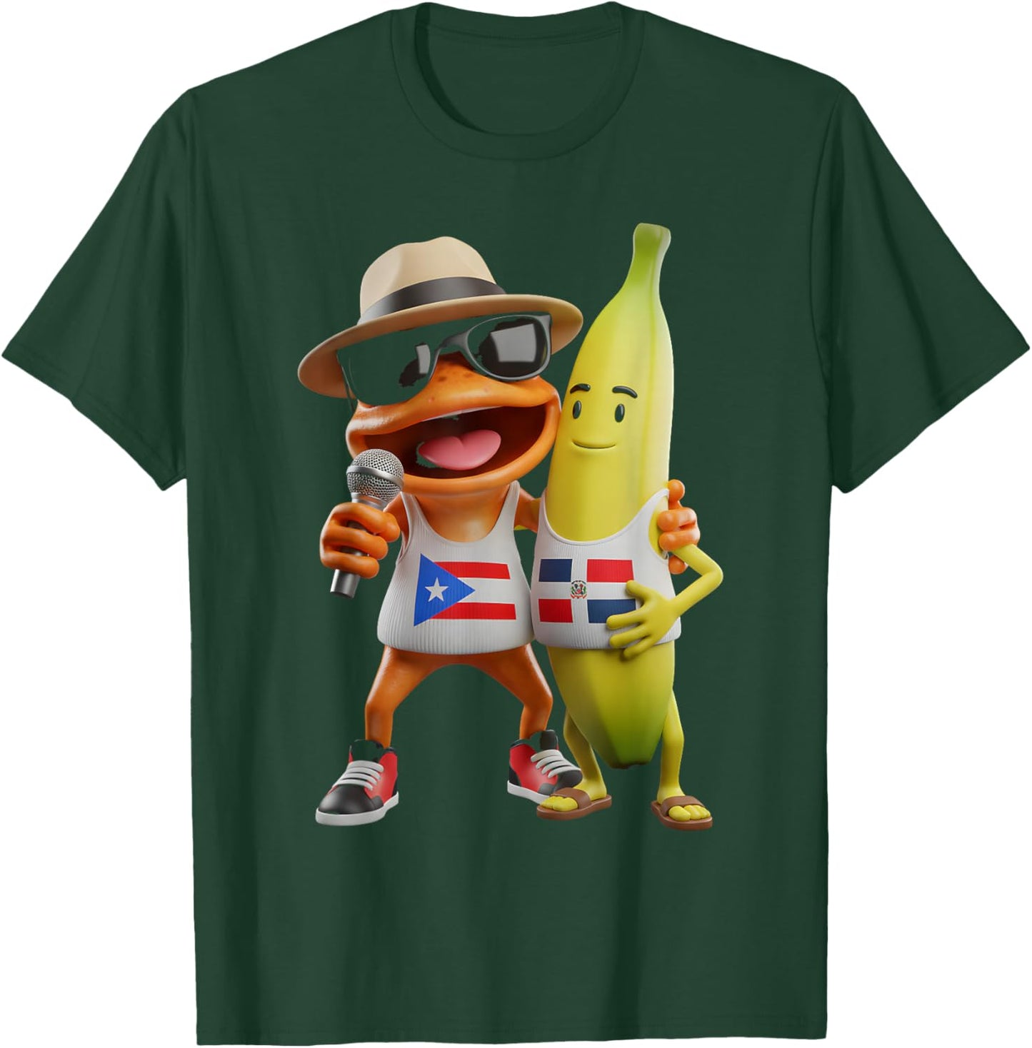 Puerto Rico Dominican Cartoon Frog Coqui Taino Boriken T-Shirt - T-Shirt | Forest