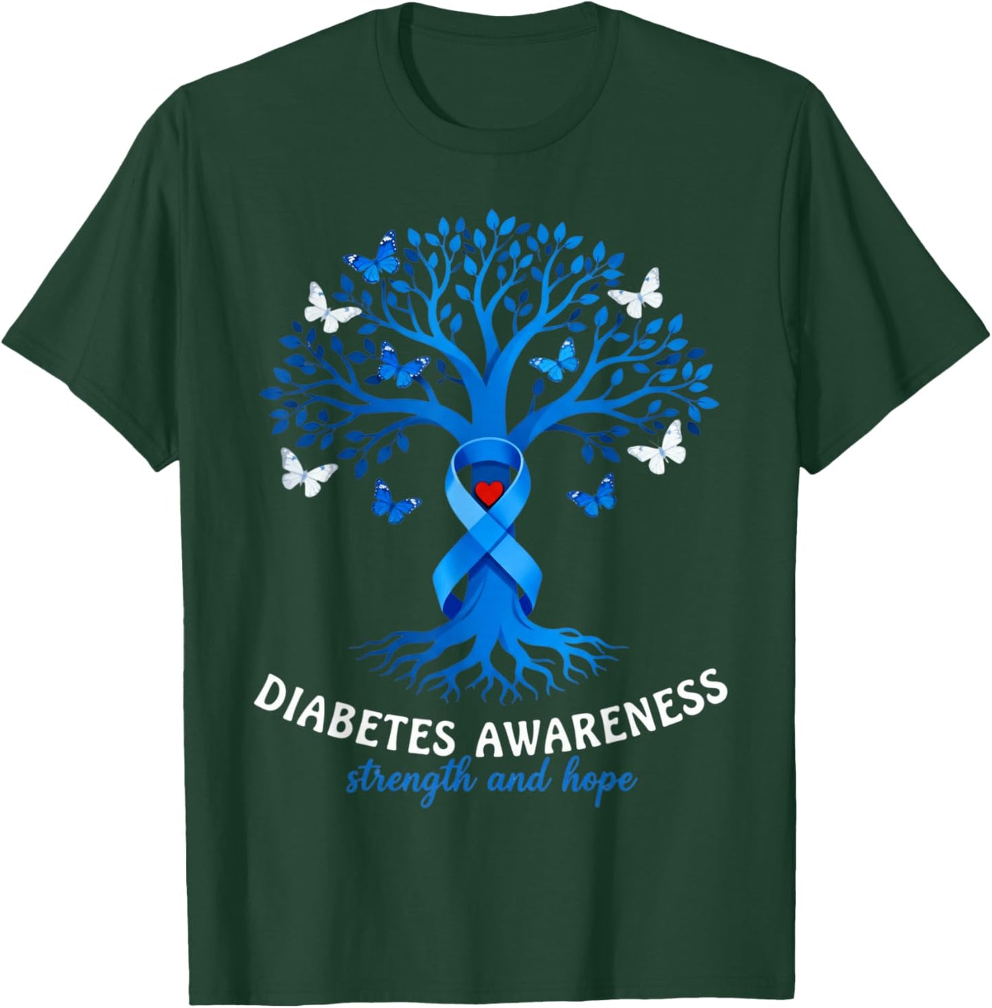 Diabetes Awareness Month Diabetic Blue T-Shirt - T-Shirt | Forest