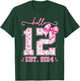 Hello Twelve EST 2014 12th Birthday Coquette Bow 12 Year Old T-Shirt - T-Shirt | Forest