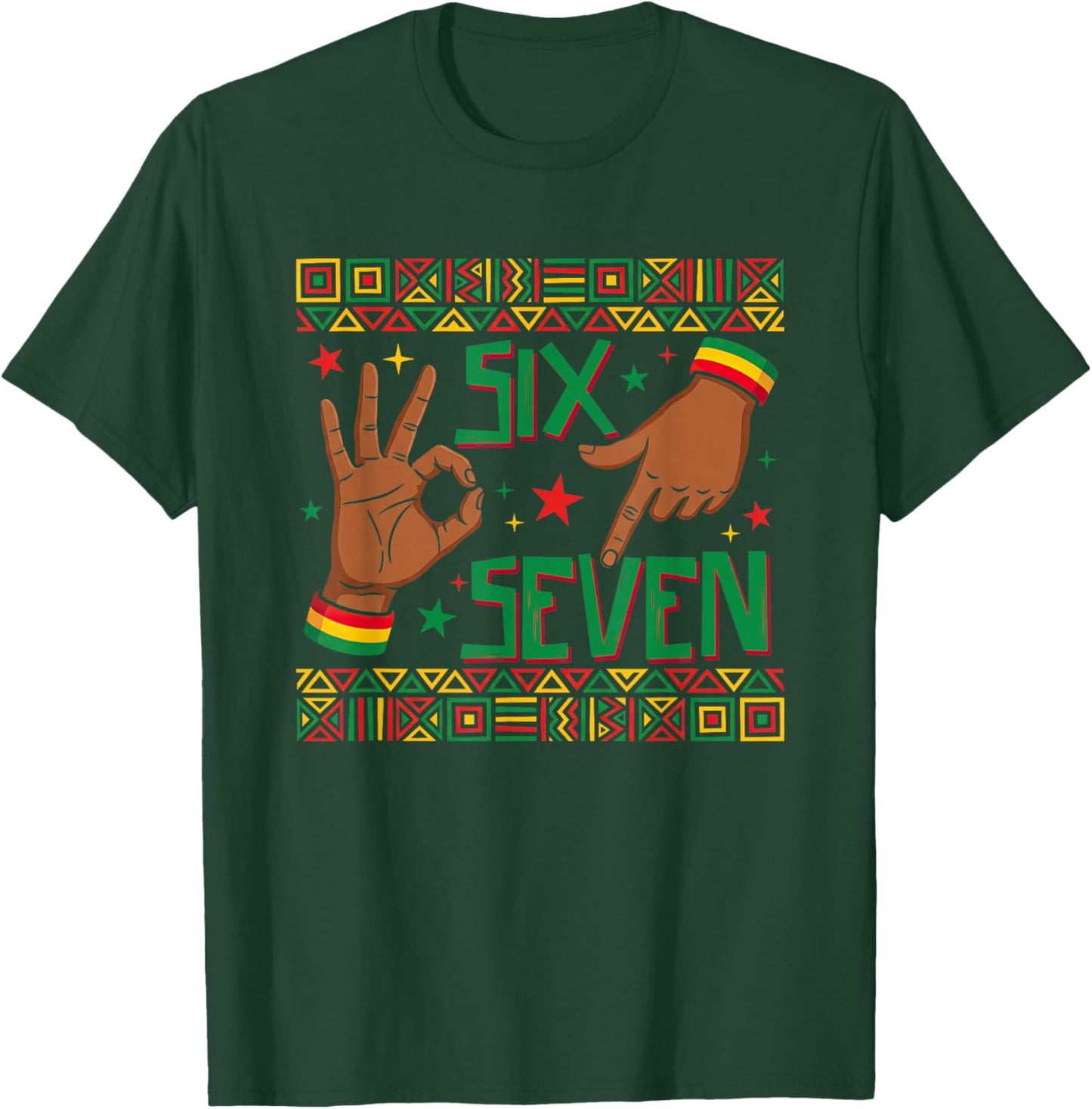 67 Black History Six Seven African American Boys Girls Kids T-Shirt - T-Shirt | Forest
