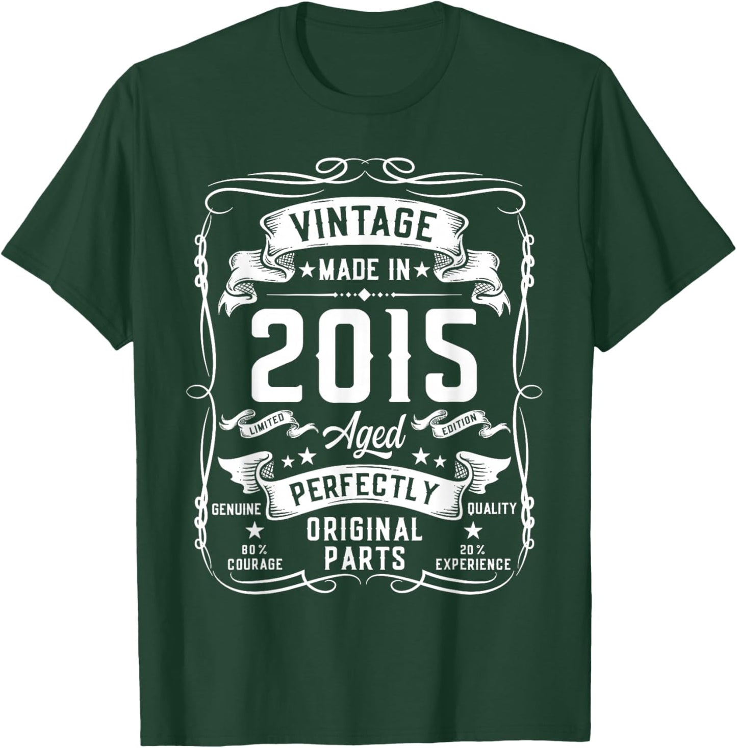 Vintage 2015 11yr 11th Birthday Gifts Boys Girls 11 Year Old T-Shirt - T-Shirt | Forest
