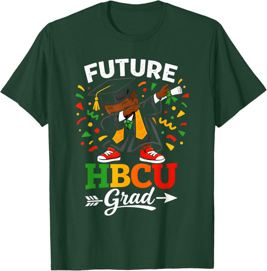Future HBCU Grad History Black Boy Graduation HBCU Kids T-Shirt - T-Shirt | Forest