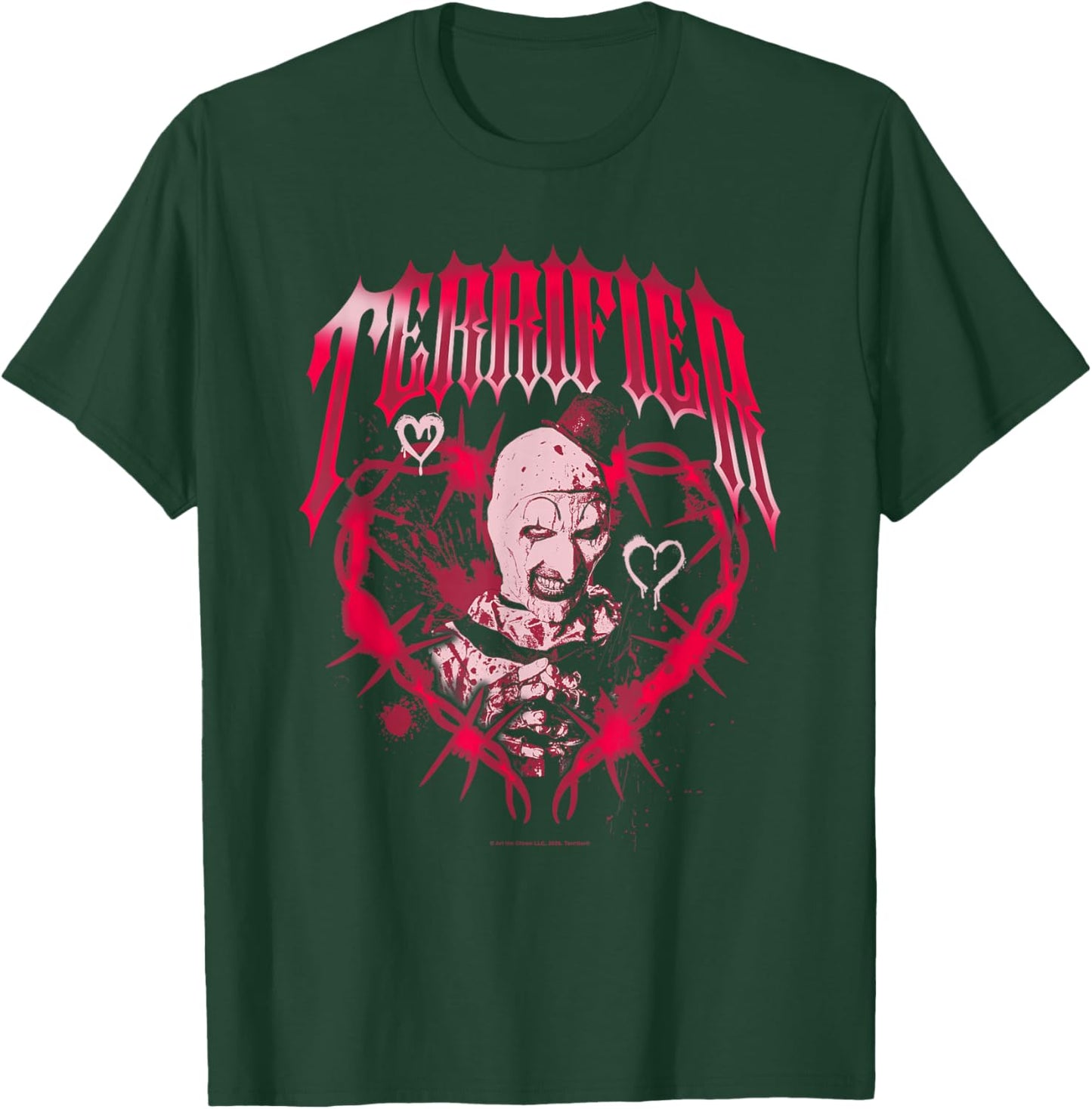 Terrifier Edgy Barbed Wire Heart Art the Clown Horror Movie T-Shirt - T-Shirt | Forest