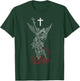 Saint Michael The Archangel Defeating Satan Warrior Faith T-Shirt - T-Shirt | Forest