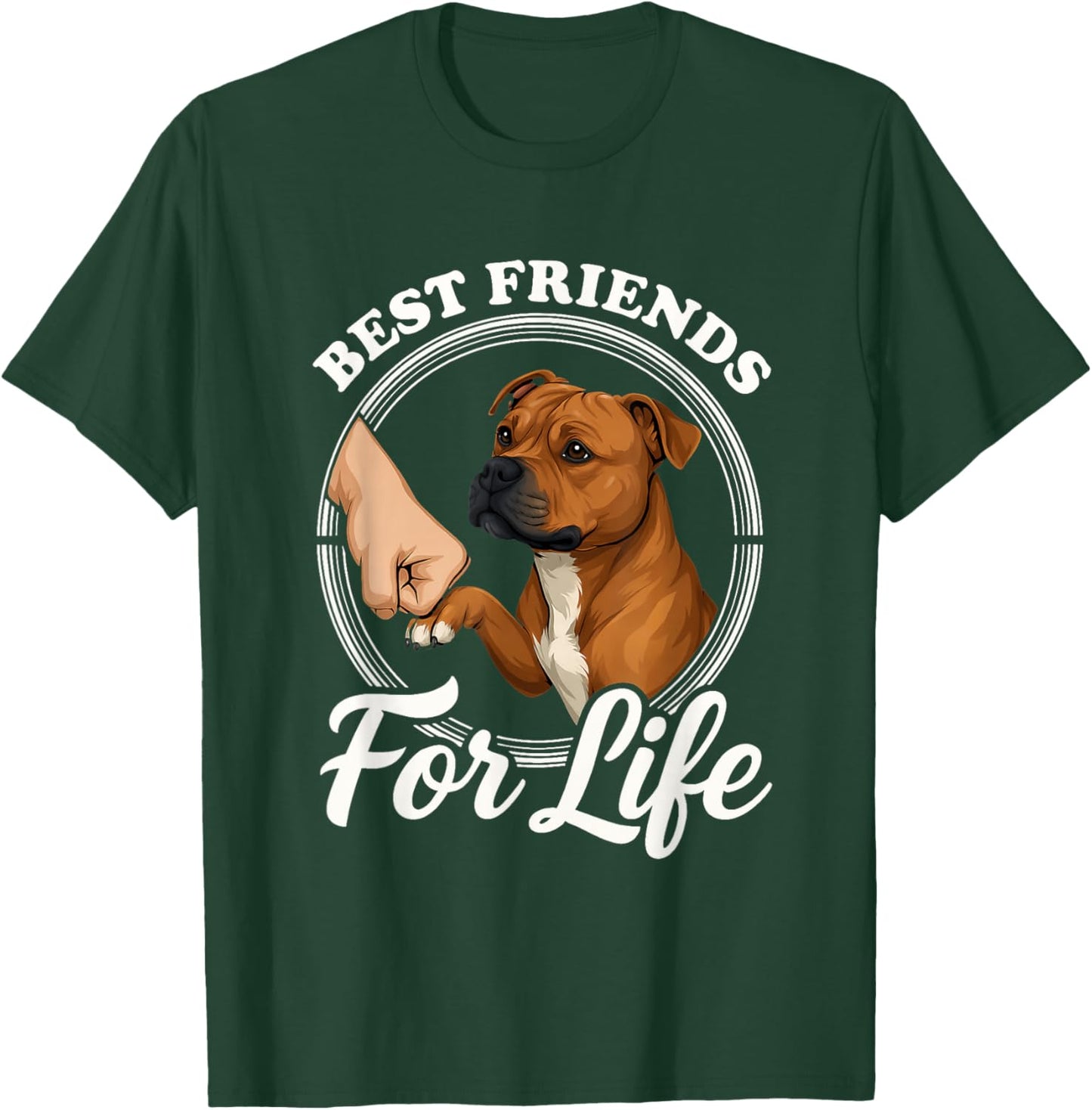 Staffordshire Bull Terrier Lover Beautiful Bull Terrier T-Shirt - T-Shirt | Forest