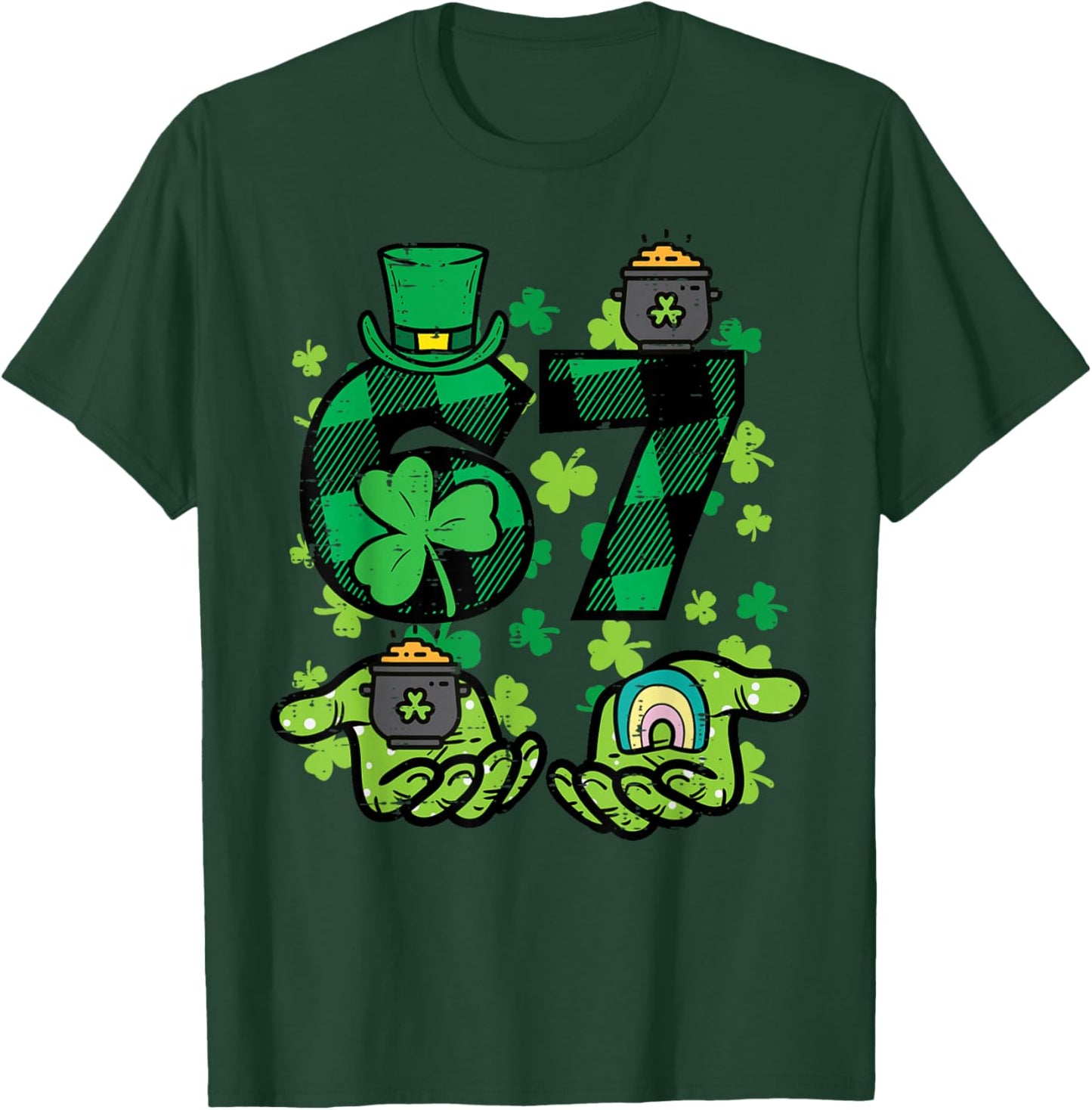 6 7 St Patricks Day 67 Paddys Six Seven Meme Boys Kids Youth T-Shirt - T-Shirt | Forest