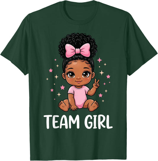 Team Girl Baby Announcement Family Party T-Shirt - T-Shirt | Forest