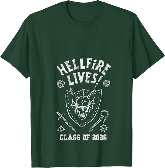 Women's Stranger Things Hellfire Lives! Class of 2026 Graduation V-Neck T-Shirt - T-Shirt | Forest