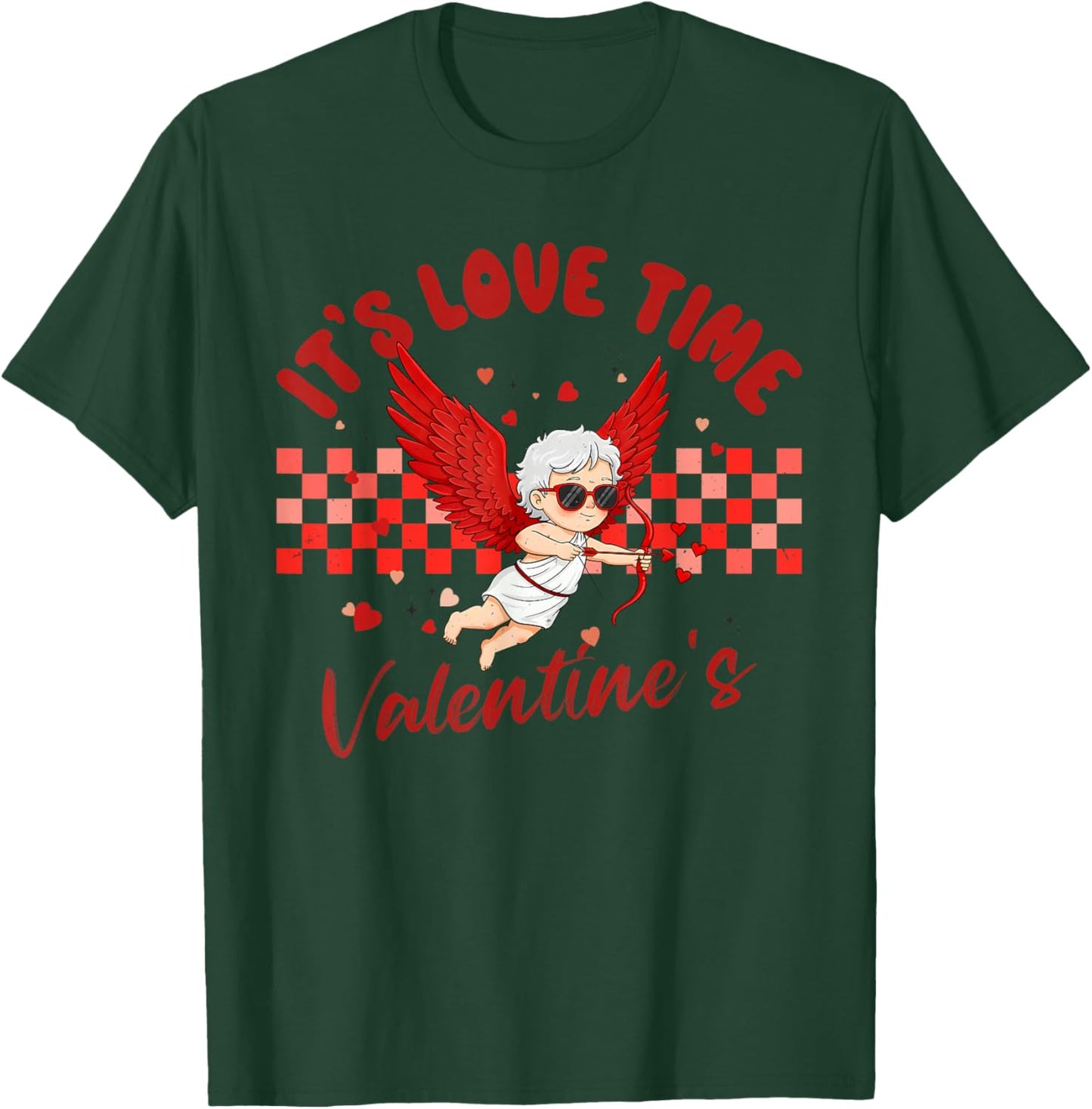 It's Love Time' Cute Cupid Valentine, for Valentine Day Fun T-Shirt - T-Shirt | Forest