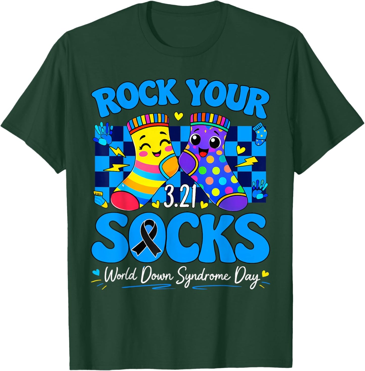 World Down Syndrome Day Rock Your Socks 321 Men Women Kid T-Shirt - T-Shirt | Forest