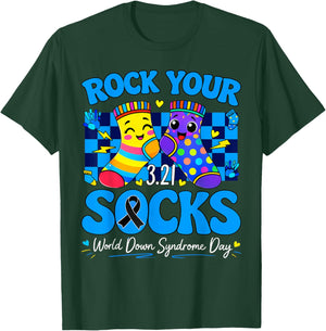 World Down Syndrome Day Rock Your Socks 321 Men Women Kid T-Shirt - T-Shirt | Forest