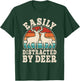 Easily Distracted by Deer Retro Deer Men Women T-Shirt - T-Shirt | Forest