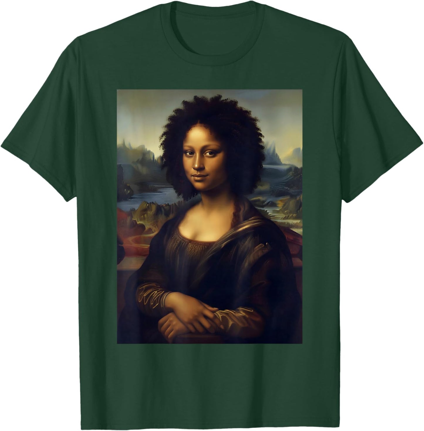 Black Mona Lisa African American Black History Month T-Shirt - T-Shirt | Forest