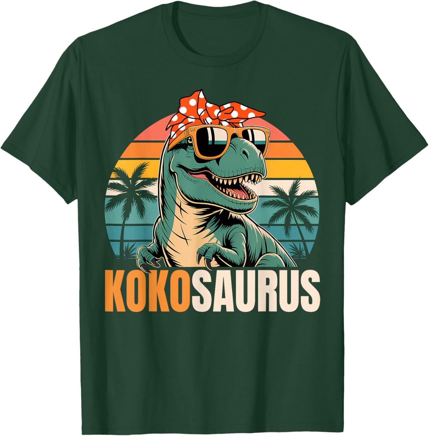 Koko Saurus KokoSaurus T Rex Dinosaur Funny Family Matching T-Shirt - T-Shirt | Forest